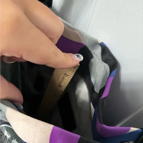 Coach Blue and Purple Circle Pattern Tote - Picture 14 of 16